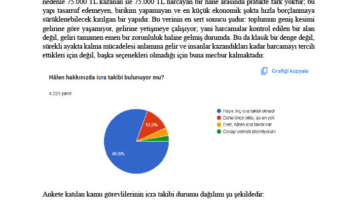 MEMURLARIN GEÇİM DÜZEYİ ANKETİ – ÖZET RAPOR