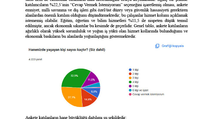 MEMURLARIN GEÇİM DÜZEYİ ANKETİ – ÖZET RAPOR
