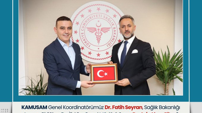 KAMUSAM Genel Koordinatörü Dr. Fatih Seyran’dan Sağlık Bakanlığı Avrupa Birliği ve Dış İlişkiler Genel Müdürü Dr. Aziz Alper Biten’e Ziyaret