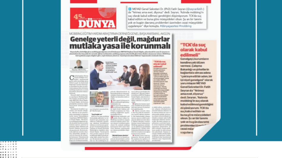 KAMUSAM ve MEYAD’dan Mobbing Genelgesi Değerlendirmesi