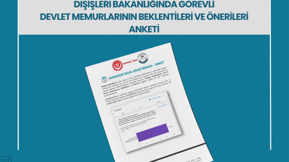 Dışişleri Bakanlığında Görevli Devlet Memurlarının Beklentileri ve Önerileri Anketi